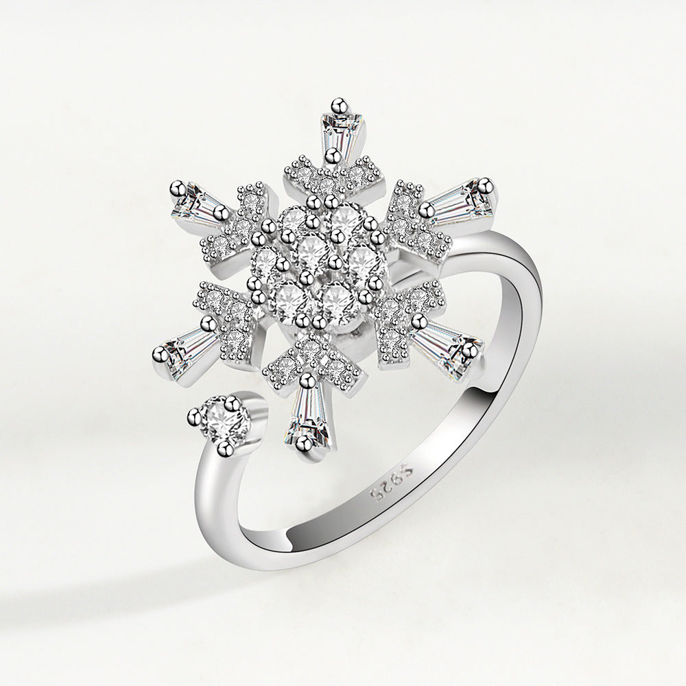 Women's Anxiety Relief Spinning Fashion Personality High Rings