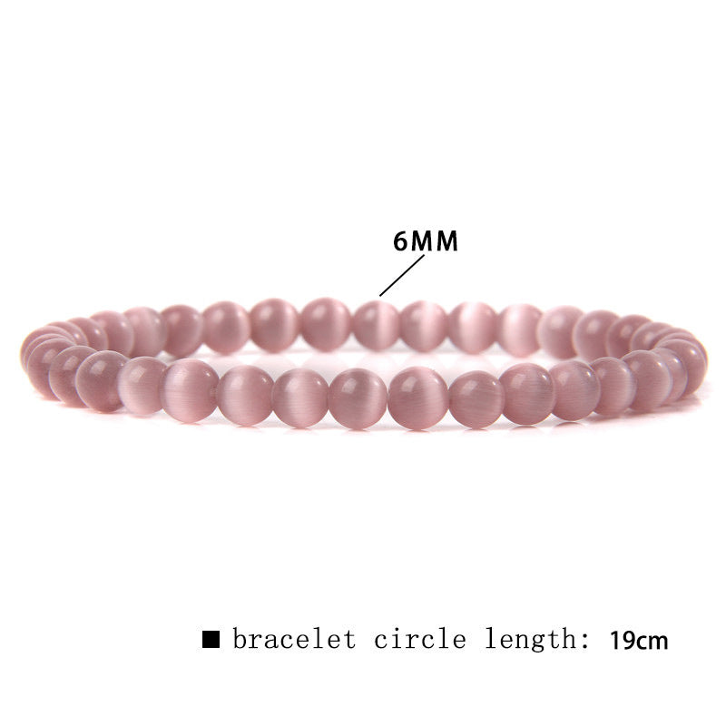 Women's & Men's Single Circle Beaded Natural Agate Stone Bracelets