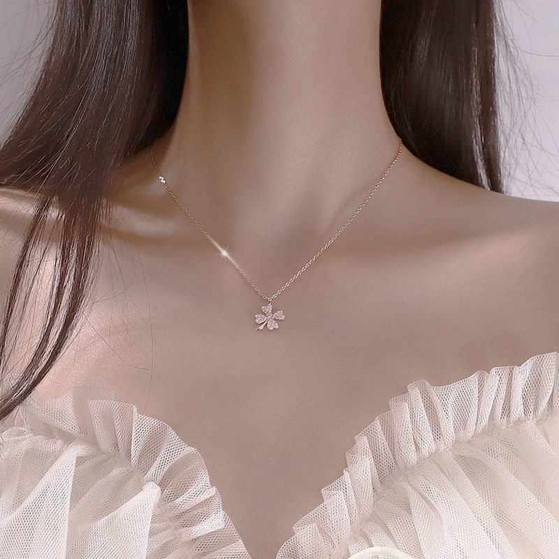 Women's Clover For Niche Design Clavicle Chain Necklaces