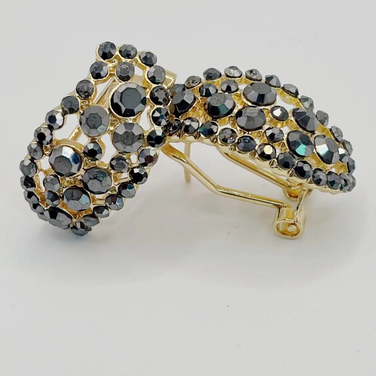 Super Flash Fashion Crystal Sier Needle Temperament Personality Diamond Earrings