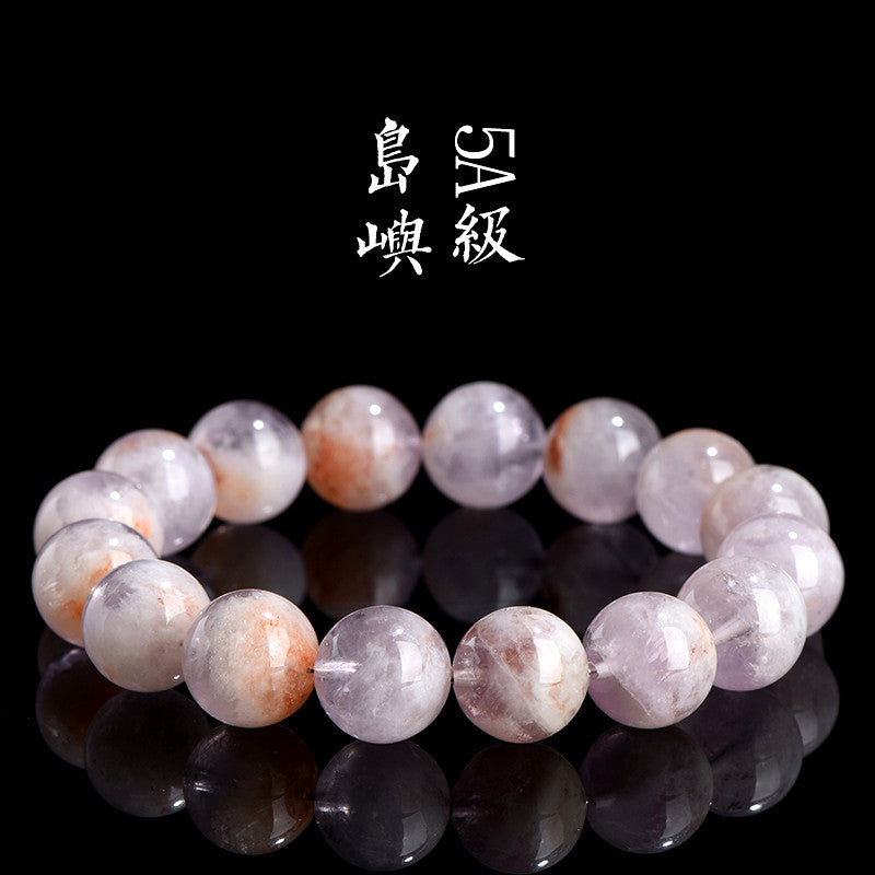Crystal Natural Amethyst Half Basin Ball Bracelets