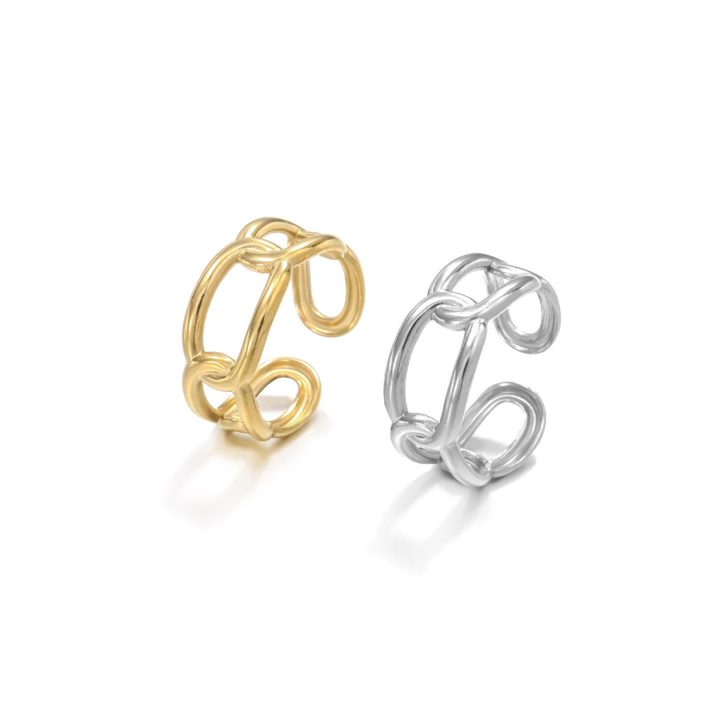 Hollow Chain Opening Adjustable Index Finger Fashion High Rings