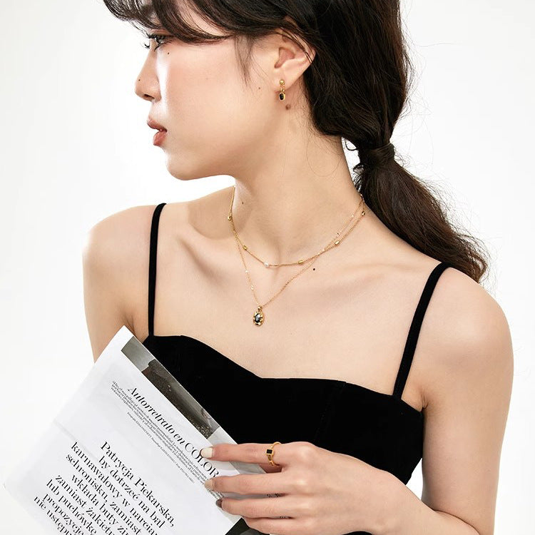 High Sense Everyday Joker Twin Pearl Necklaces