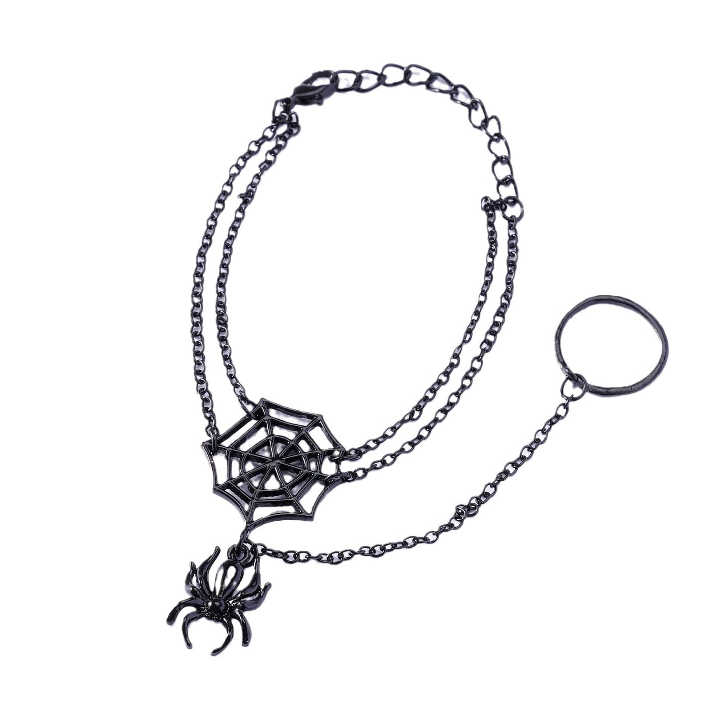 Personality Dark Punk Retro Diamonds Spider Bracelets