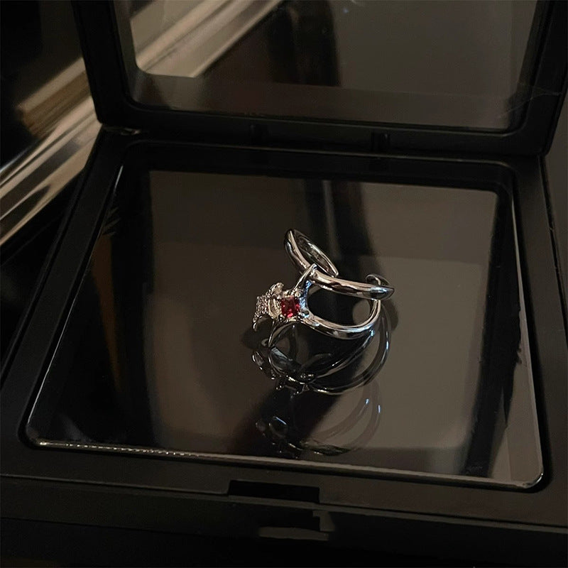 Women's & Men's High-grade For Twin Cold Niche Design Rings
