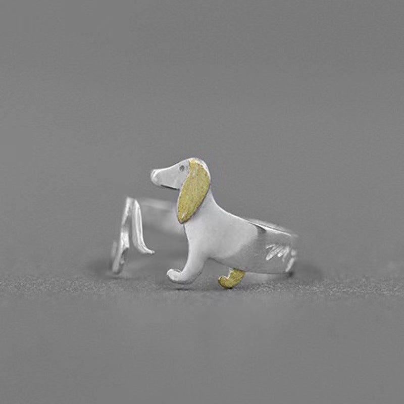 Women's & Men's Simple Long Body Dog Fashion Unique Design Rings
