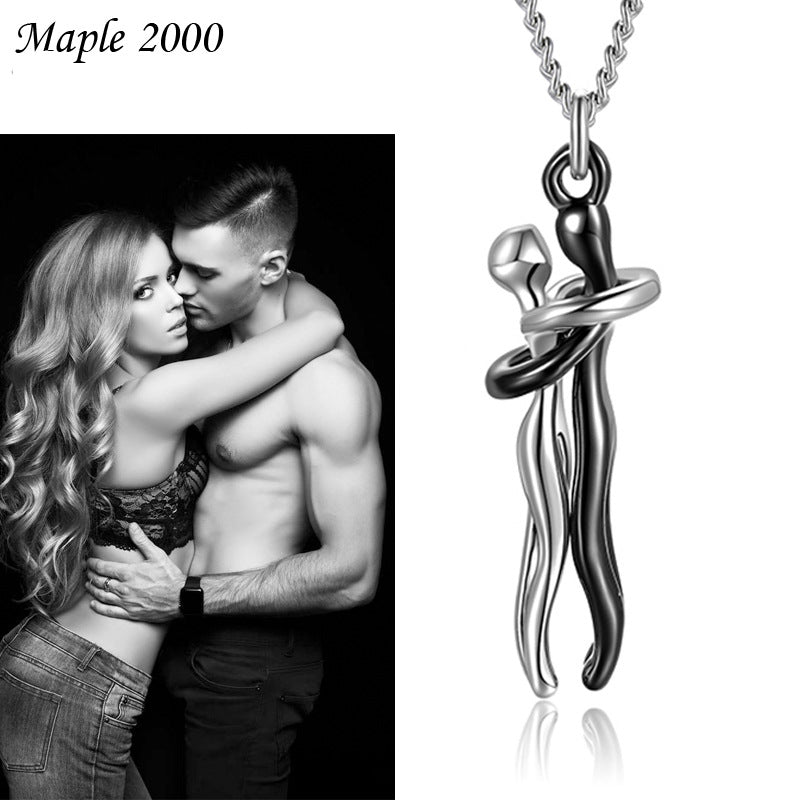Couple Hug High Sense Man Woman Necklaces