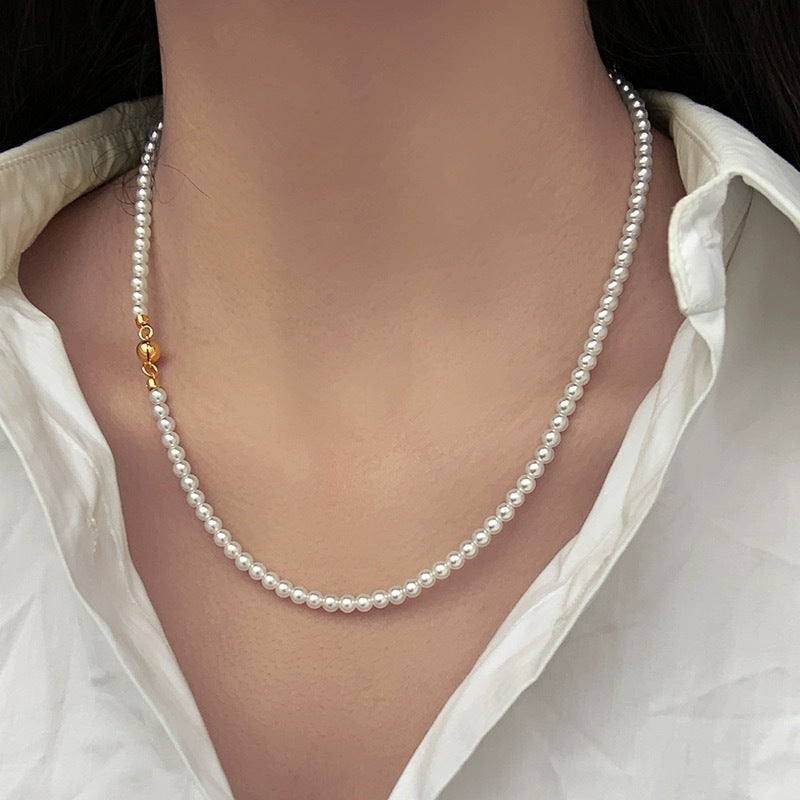 Women's Pearl Sweater Chain High-grade Long Versatile Stacked Necklaces