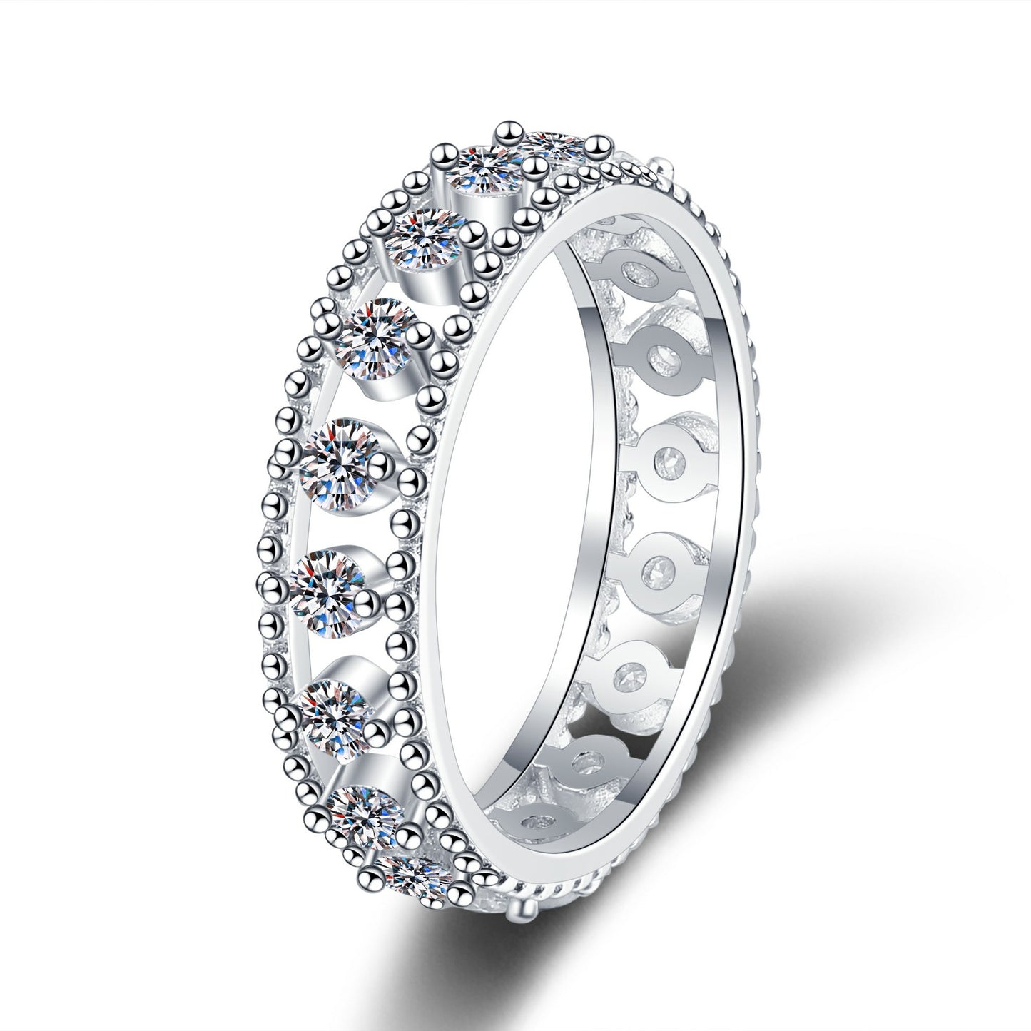 Women's Diamond Sterling Sier Moissanite Affordable Luxury Rings