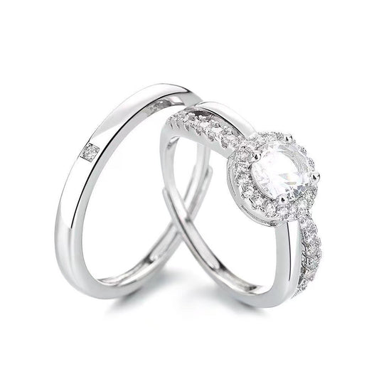 Women's & Men's Fan Home With Female Mobius Couple Fashion Simple Opening Rings