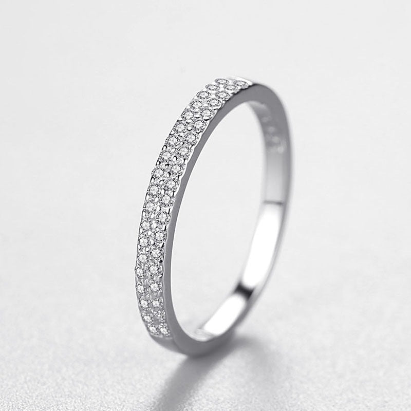 Women's Graceful Full Diamond Stacked Band Stackable Rings
