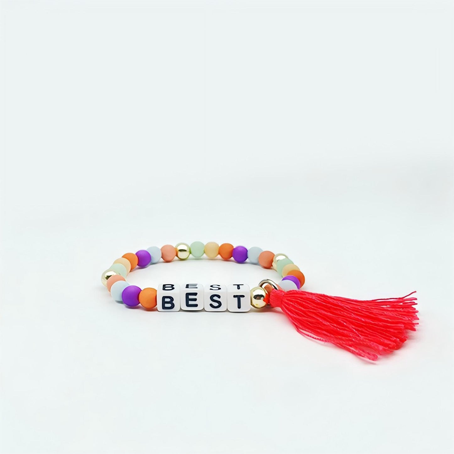 Ethnic Style Dull Polish Bead Tassel Bracelets