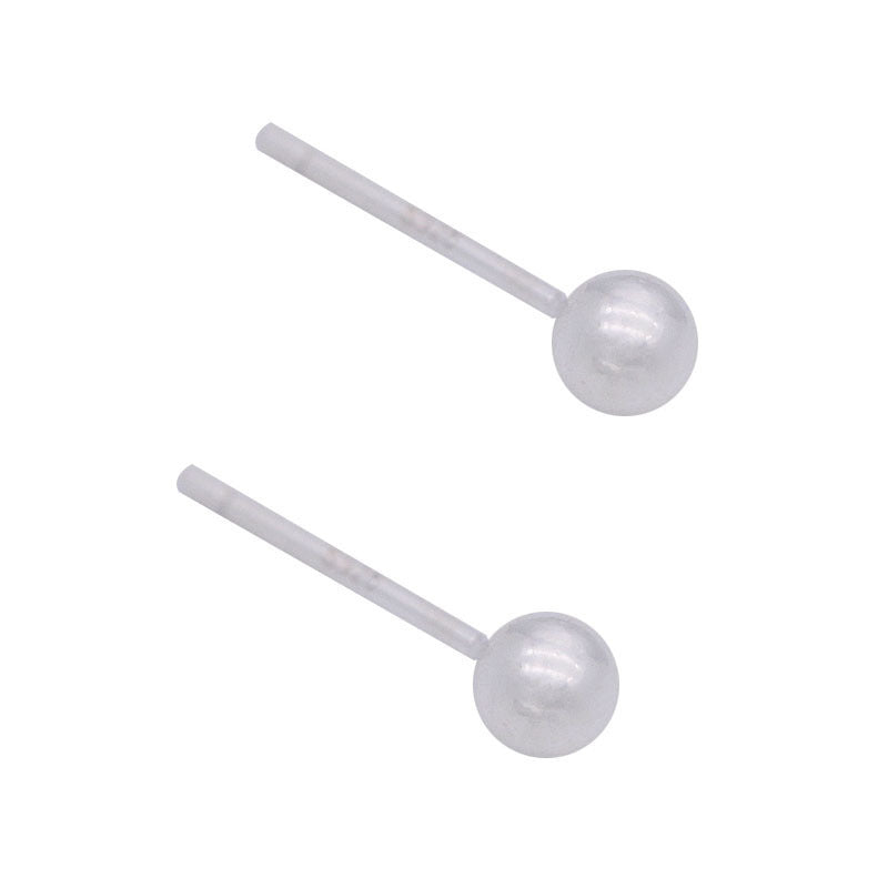Women's & Men's Bean-shaped Sliver Beads Ball Ear Bar Earrings