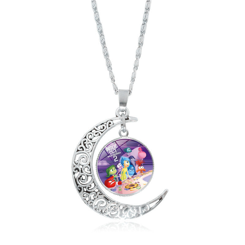 Brain Secret Team Time Gem Cabochon Necklaces