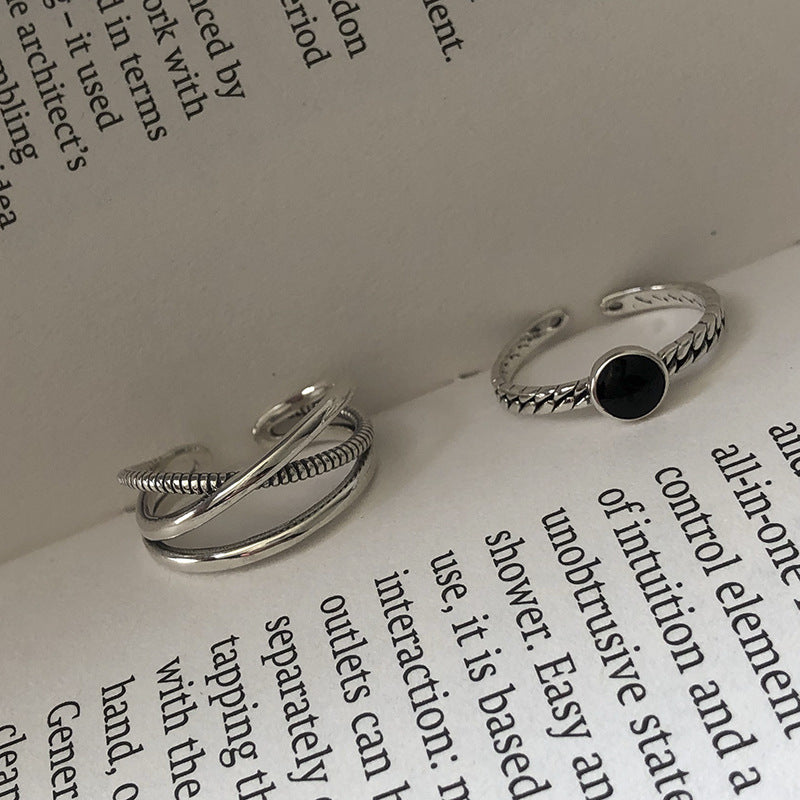 Index Finger Female Fashion Simple Korean Style Retro Rings