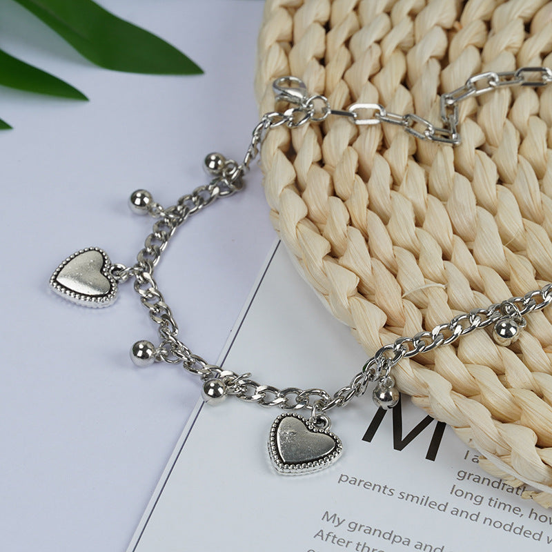 Women's Couple Style Round Beads Love Cold Design Bracelets