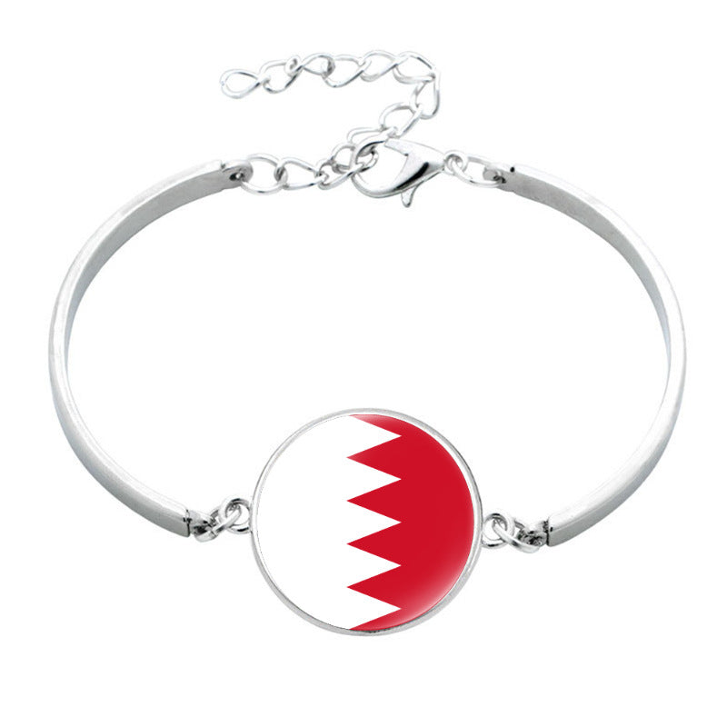 Asian National Flag Time Stone Palestine Bracelets