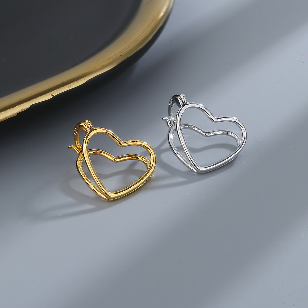 Heart-shaped Ear Tide Sweet Korean Style Earrings