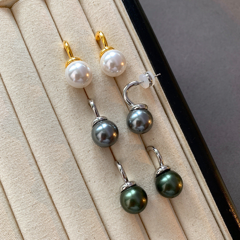 Women's Needle French Style Australian White Real Linen Earrings