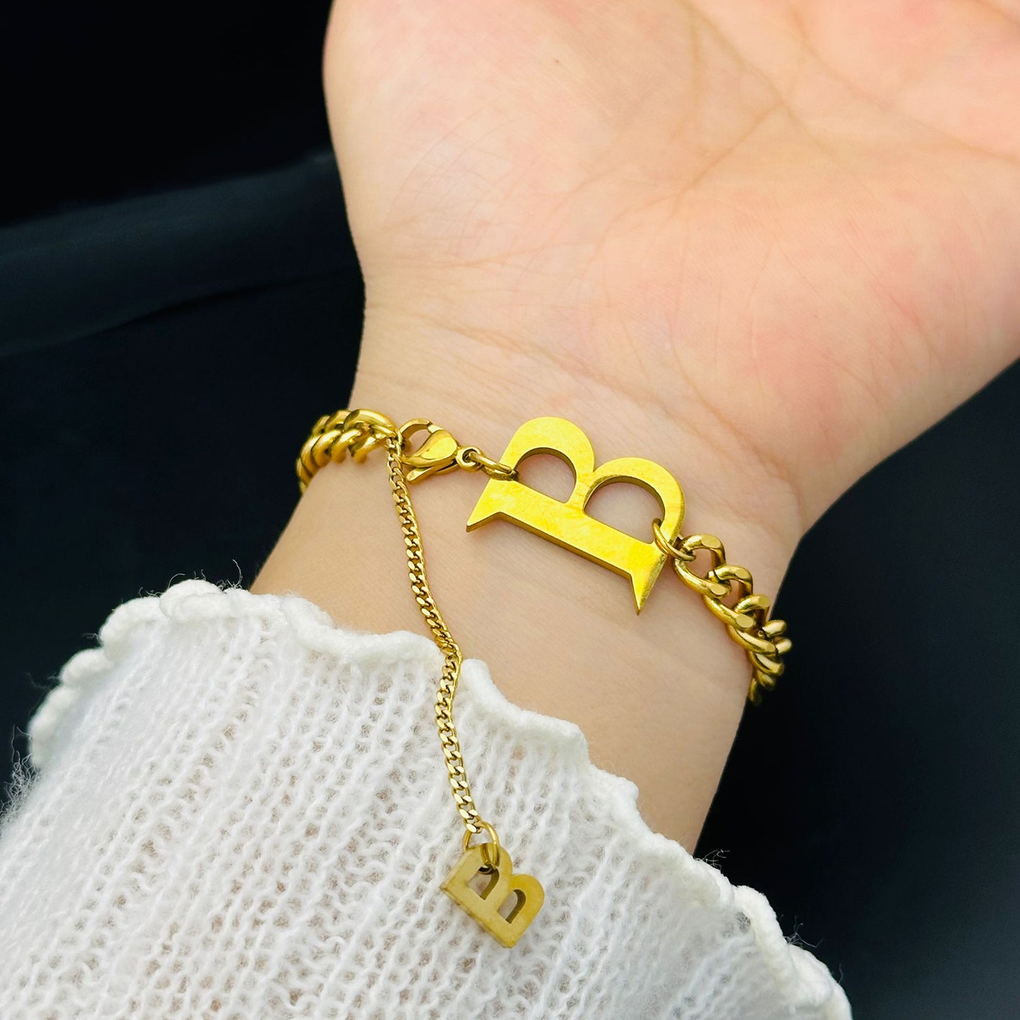 Women's & Men's Personalized Hip Hop Trendy Big Letter Necklaces