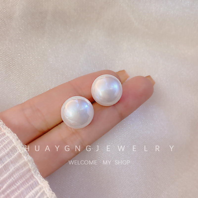 Women's Sier Needle Korean Style French Petite Retro Graceful Imitation Earrings