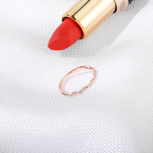 Creative Best-selling Interwoven Star Twist Rhinestone Rings