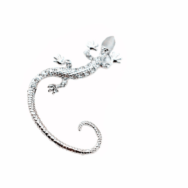 Diamond Punk Exaggerated Lizard Gecko Ear Earrings