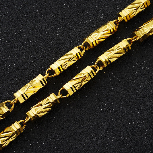 Women's & Men's Hexagon Prism No Color Fading Vietnam Necklaces