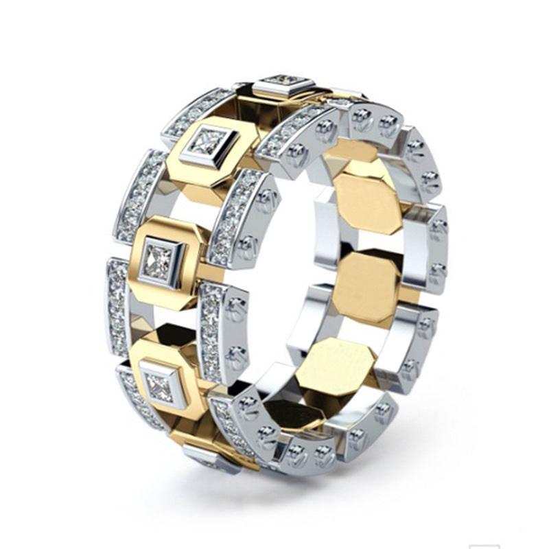 Women's & Men's Ornament Creative Style Gold-plated Diamond Fashion Rings