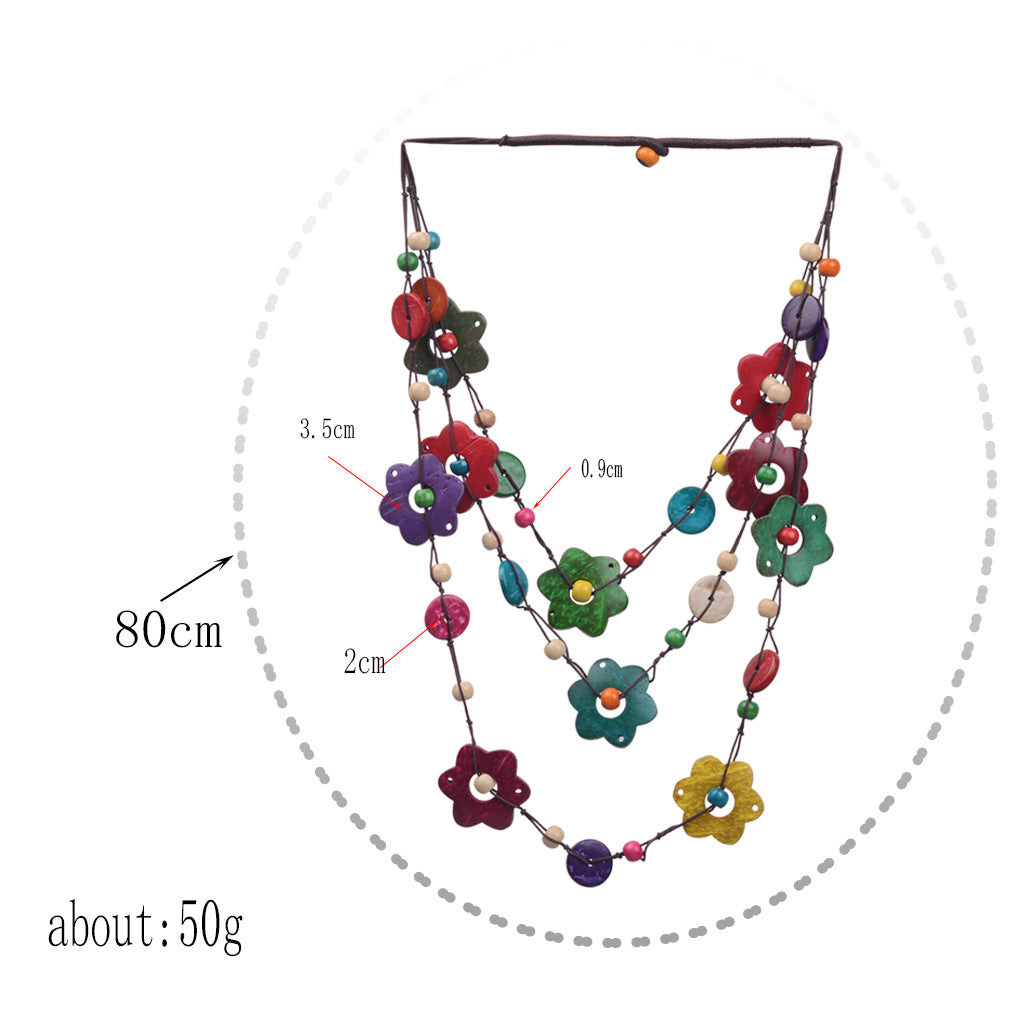 Ethnic Style Tribal Bohemian Petal Crescent Necklaces