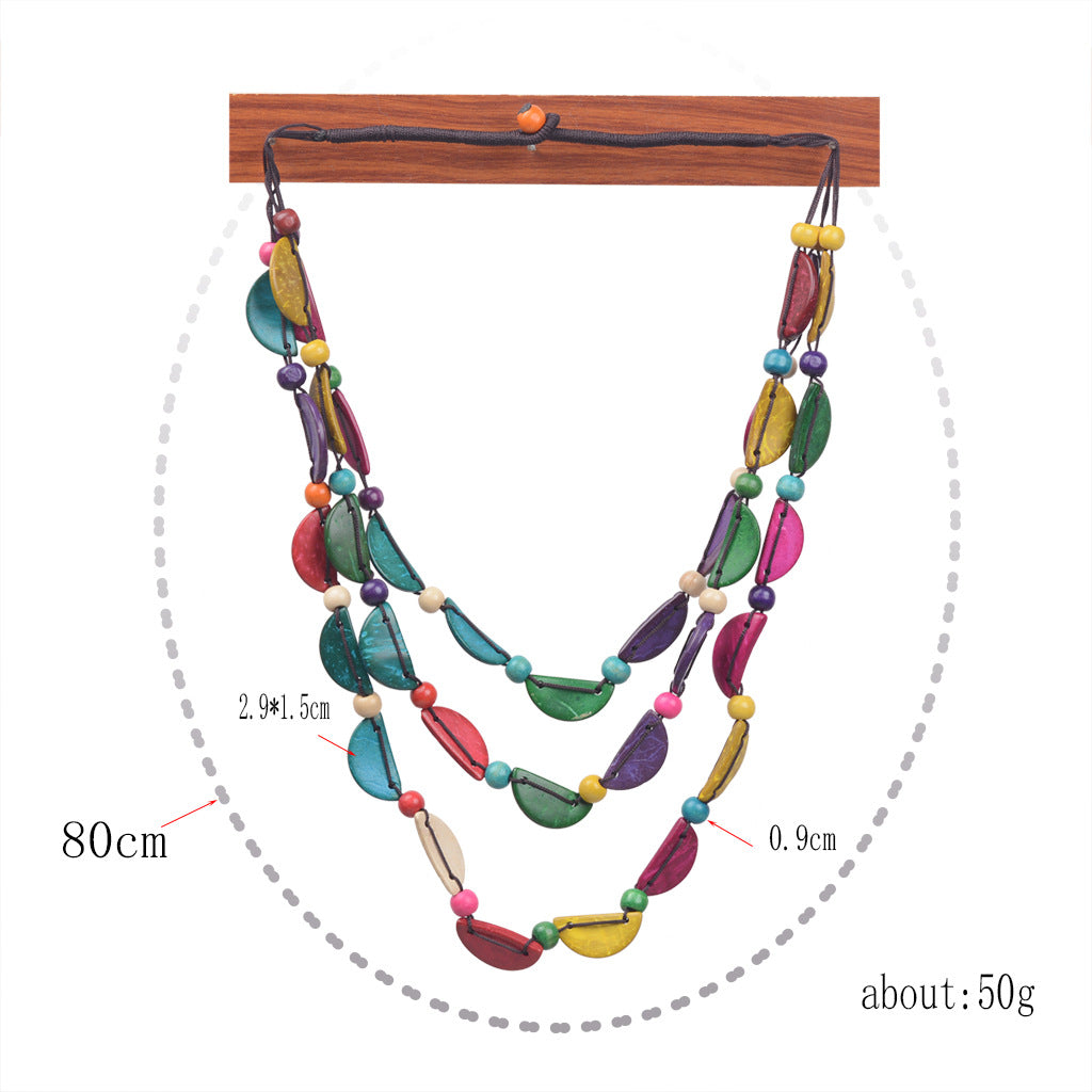 Ethnic Style Tribal Bohemian Petal Crescent Necklaces