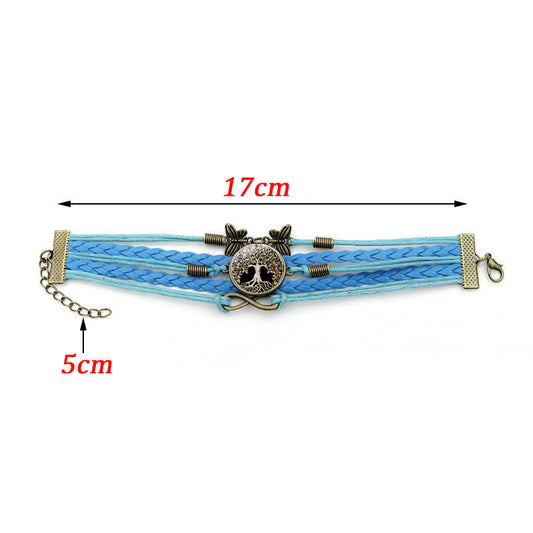 Time Stone Female Accessories Infinite Symbol Butterfly Woven Bracelets
