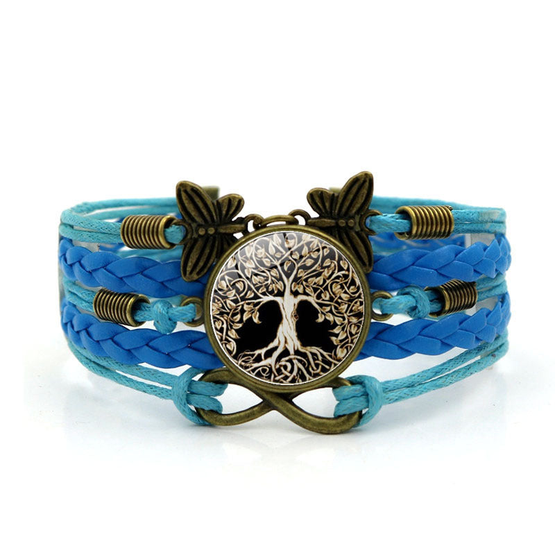 Time Stone Female Accessories Infinite Symbol Butterfly Woven Bracelets