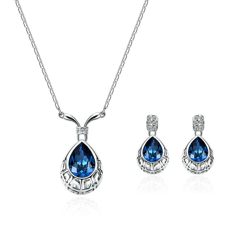 Women's Bridal Peacock Gem Opal For Jewelry Set