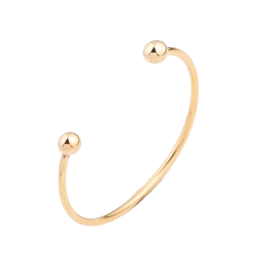 Stainless Steel Open Round Beads Can Match Basic Style Bracelets