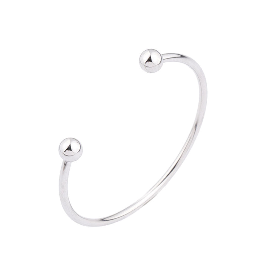 Stainless Steel Open Round Beads Can Match Basic Style Bracelets