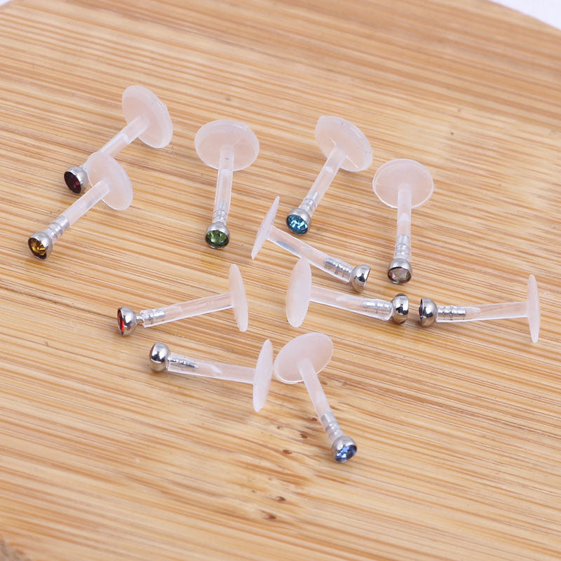 Piercing Jewelry Labret Acrylic Adhesive Nail Rings