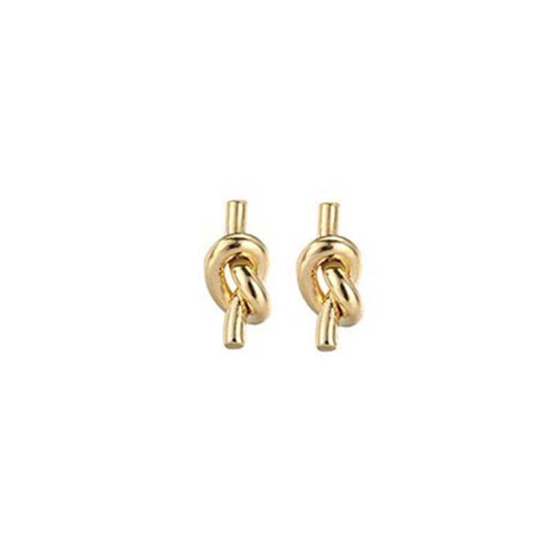 Knotted For Female Simple Korean Style Stud Earrings
