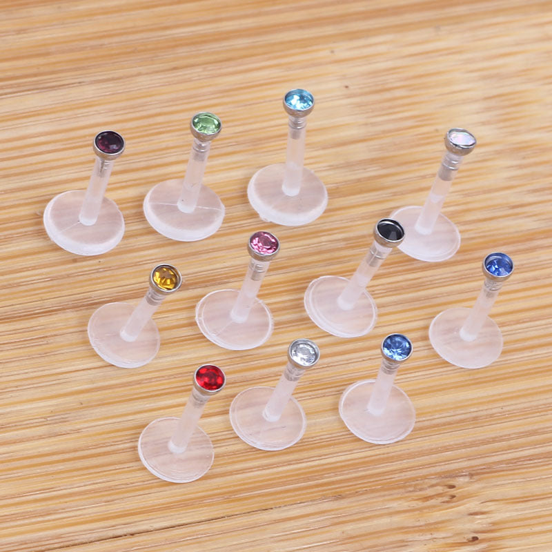 Piercing Jewelry Labret Acrylic Adhesive Nail Rings