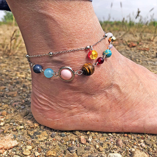 Planets Guardian Star Stone Anklet Solar Necklaces