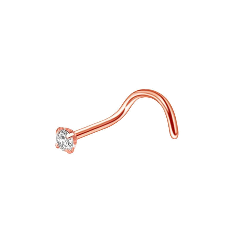 Beautiful Nose Nail Puncture Stainless Steel Earrings