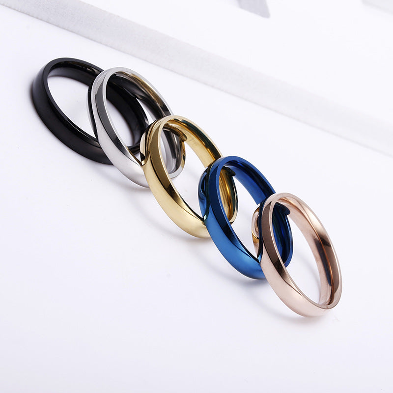 Glossy Inner Outer Ball Popular Ornament Rings