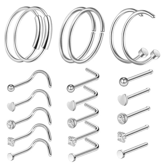 Beautiful Nose Nail Puncture Stainless Steel Earrings