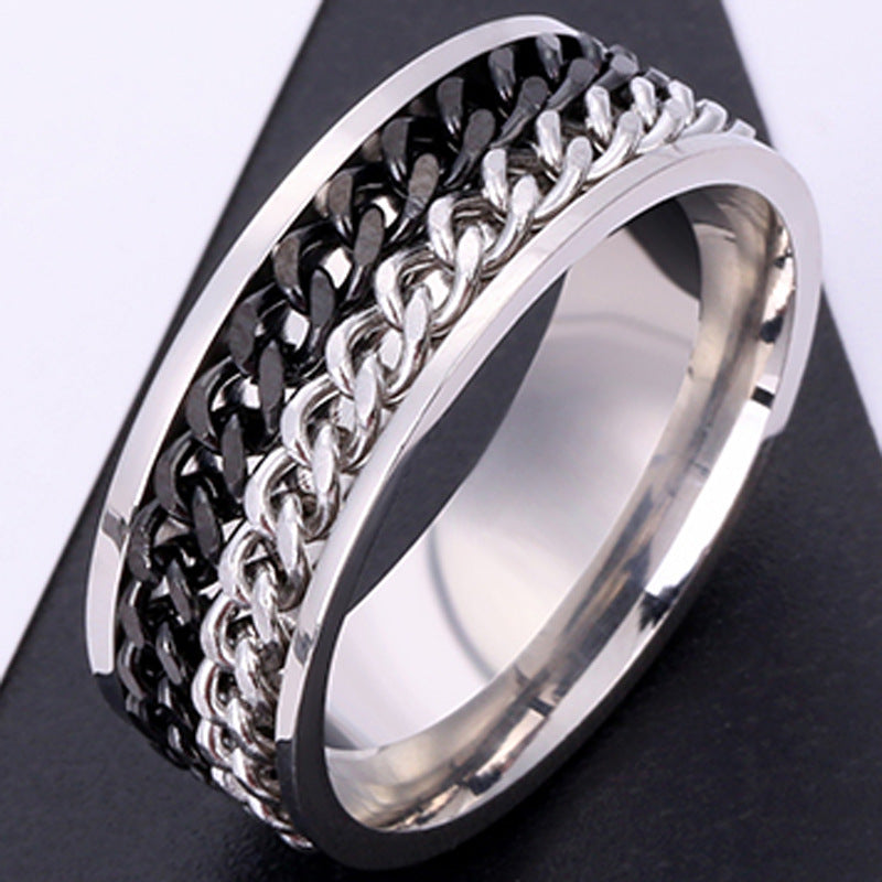 Stainless Steel Rotatable Double Row Chain Rings