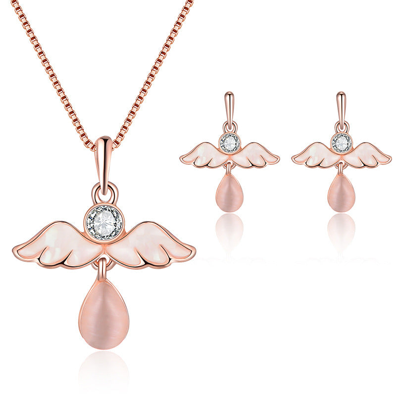 Women's Bridal Peacock Gem Opal For Jewelry Set