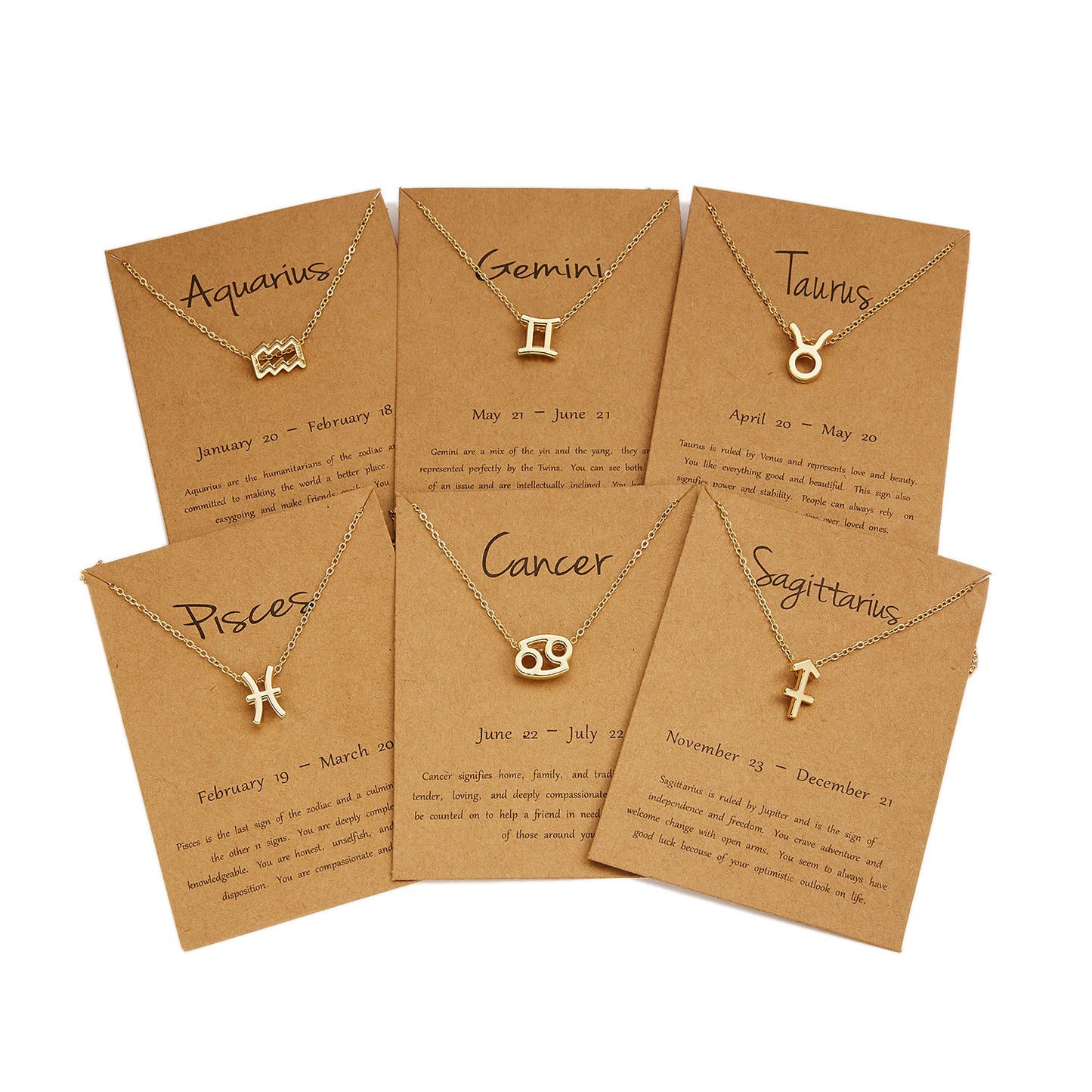 Personalized Symbol Edition Constellation Paper Card Female Necklaces