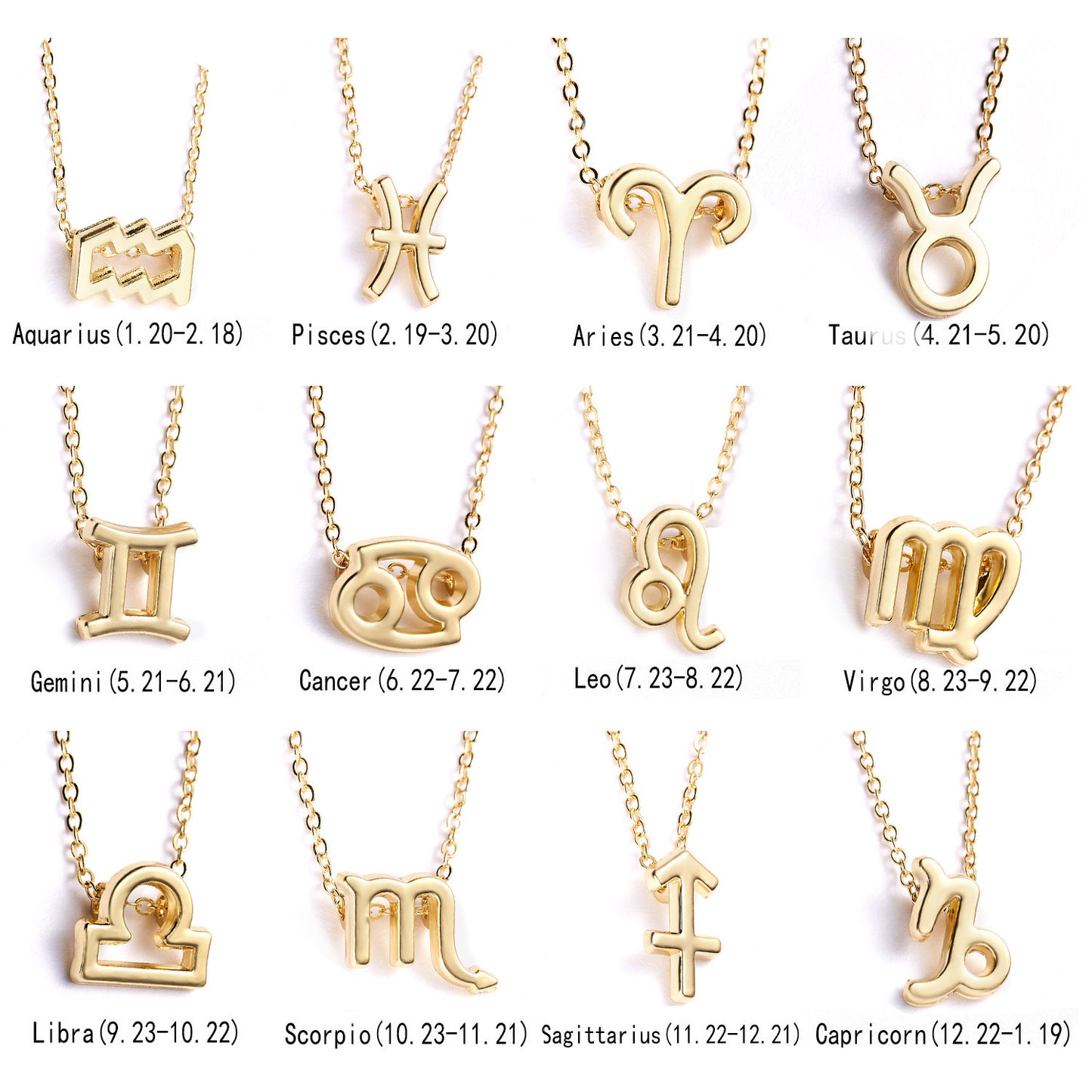 Personalized Symbol Edition Constellation Paper Card Female Necklaces