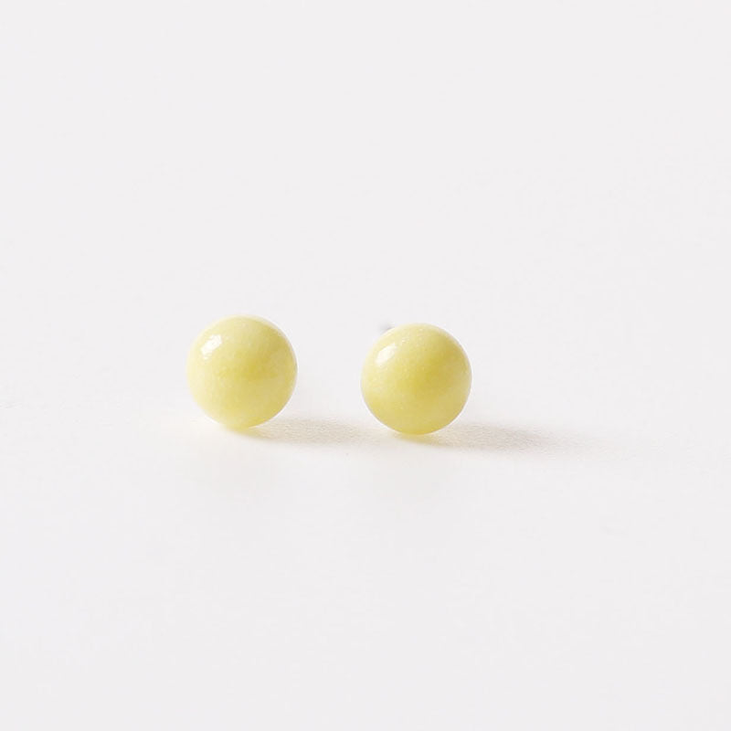 Sweet Solid Color Small Fresh Adult Earrings