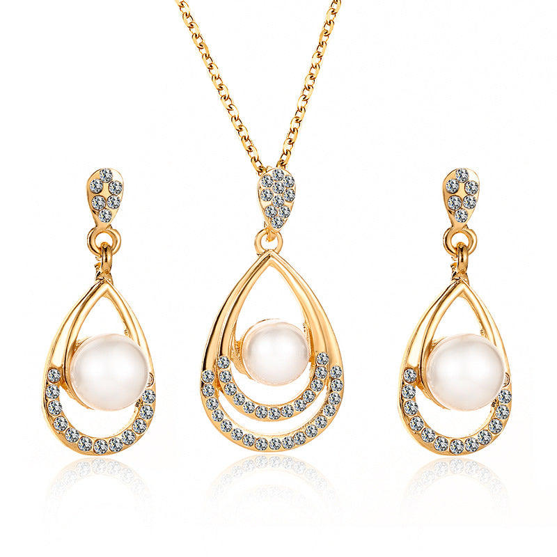 Temperament Water Drop Geometric Ear Personality Jewelry Set