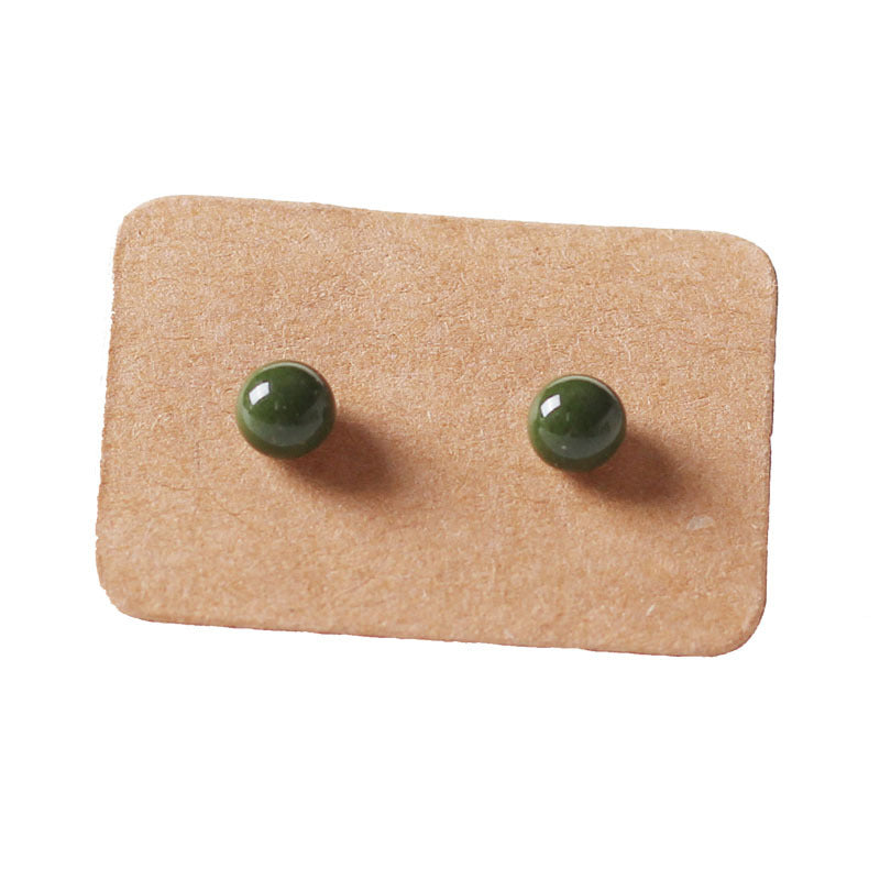 Sweet Solid Color Small Fresh Adult Earrings